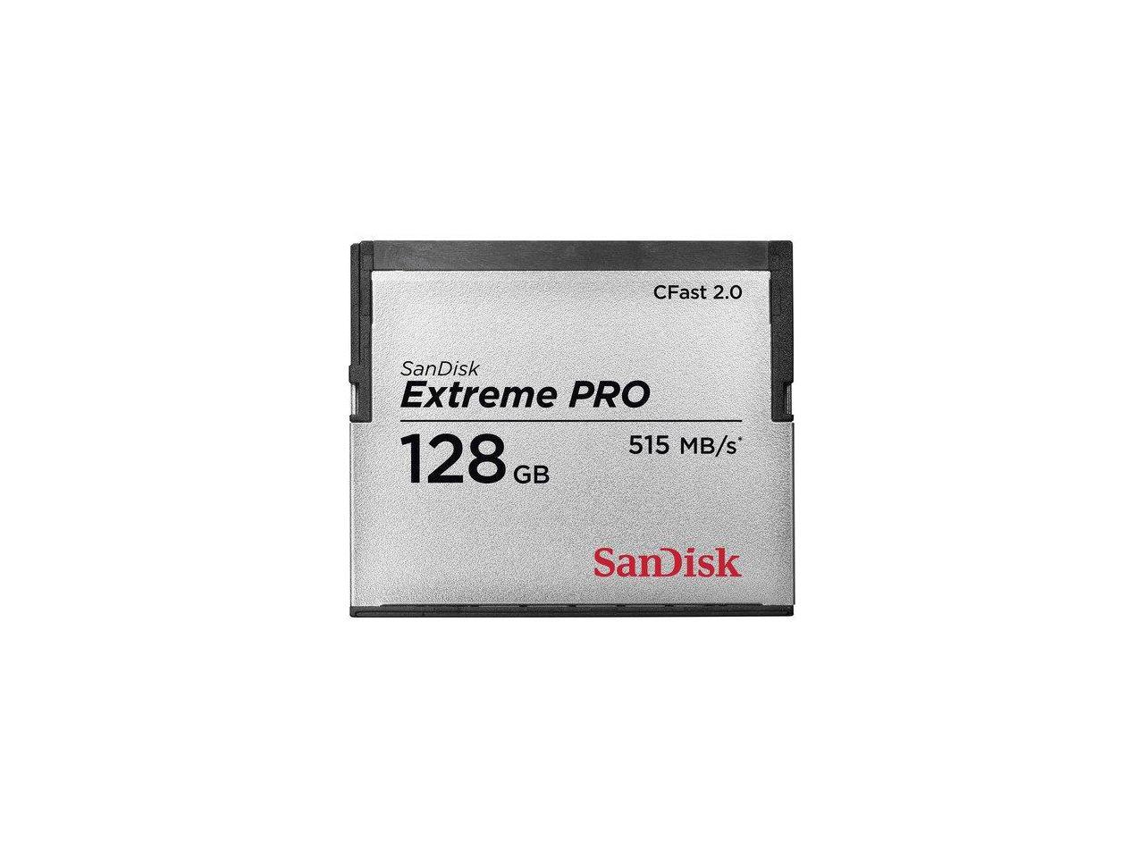 SanDisk - SDCFSP-128G-A46D - SanDisk Extreme Pro 128 GB CFast Card - 525 MB/s Read - 450 MB/s Write - Lifetime Warranty
