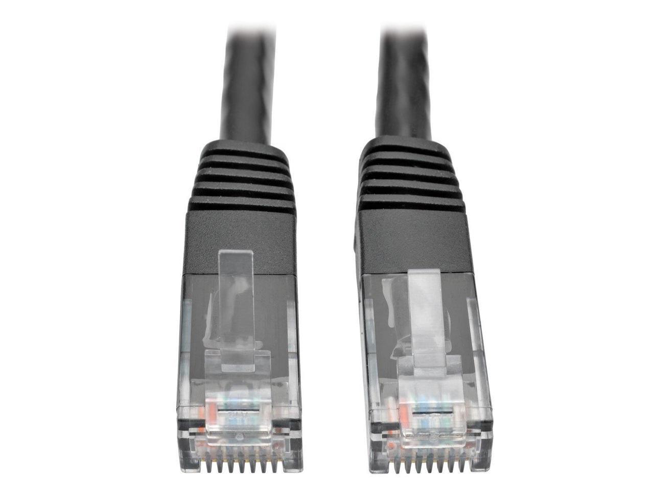 Tripp Lite Cat6 Gigabit Molded Patch Cable, 20 ft. RJ45 (M/M), 550MHz 24 AWG Black 20' (N200-020-BK)
