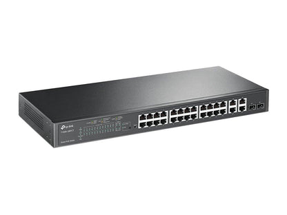 TP-LINK T1500-28PCT (TL-SL2428P) 24-Port 10/100Mbps + 4-Port Gigabit Smart PoE+ Switch