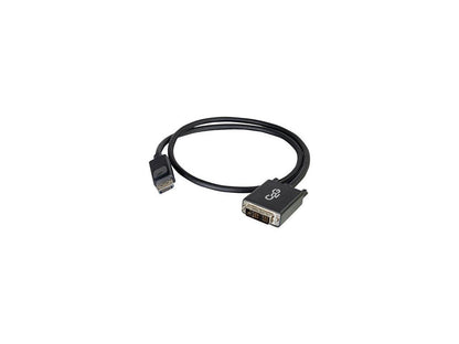 C2G 54328 DisplayPort Male to Single Link DVI-D Male Adapter Cable, TAA Compliant, Black (3 Feet, 0.91 Meters)
