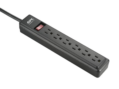 APC 6-Outlet Power Strip, 2-Pack (PZ62BDP)