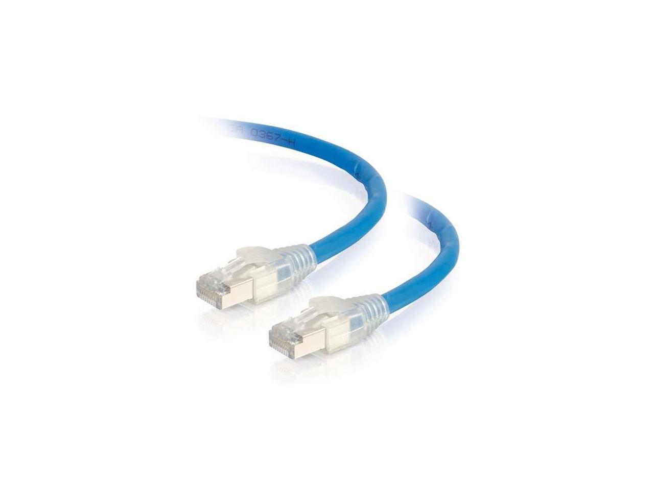C2G 43172 HDBaseT Certified Cat6a Cable with Discontinuous Shielding, Plenum CMP-Rated, Blue (50 Feet, 15.24 Meters)