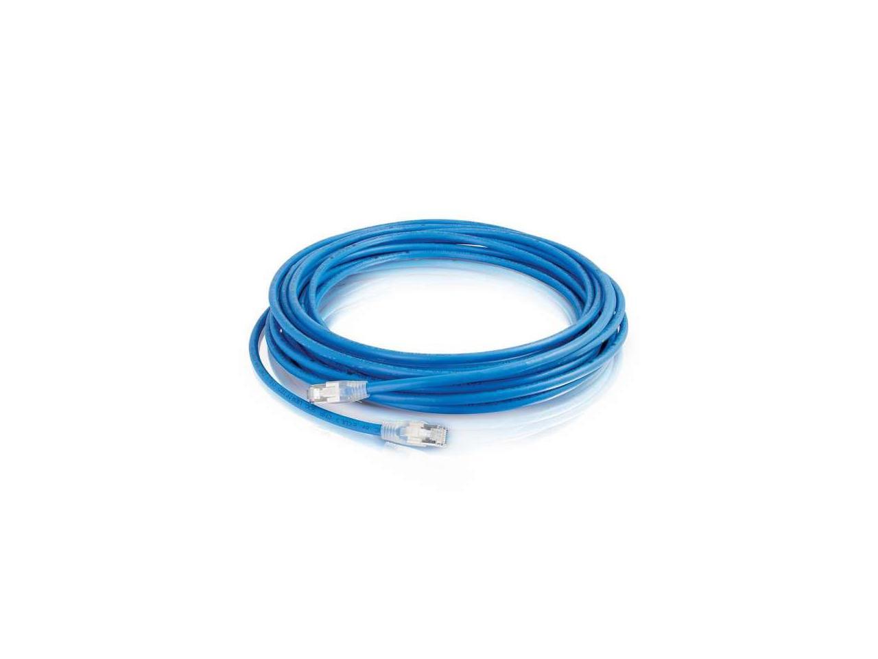 C2G 43172 HDBaseT Certified Cat6a Cable with Discontinuous Shielding, Plenum CMP-Rated, Blue (50 Feet, 15.24 Meters)