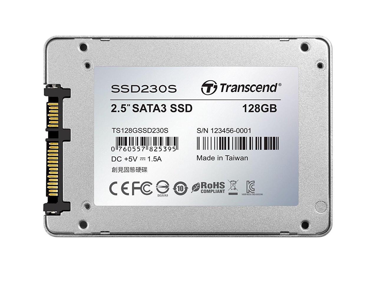 Transcend SSD230 2.5" 128GB SATA III 3D NAND TLC Internal Solid State Drive (SSD) TS128GSSD230S