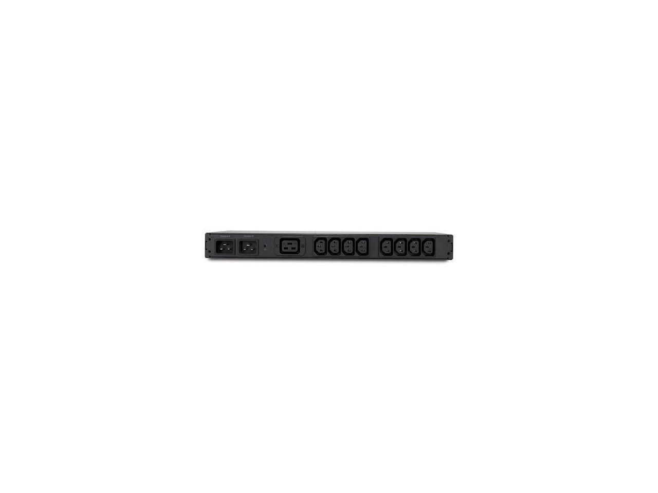 APC AP4434 Rack Automatic Transfer Switch - Redundant Switch (Rack-Mountable) - Ac 208 V - Ethernet 10/100, Rs-232, Usb - Output Connectors: 9 - 1U - Black