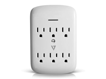 V7 6-Outlet Wall Tap Surge 1200J (SA06WALL-1N)