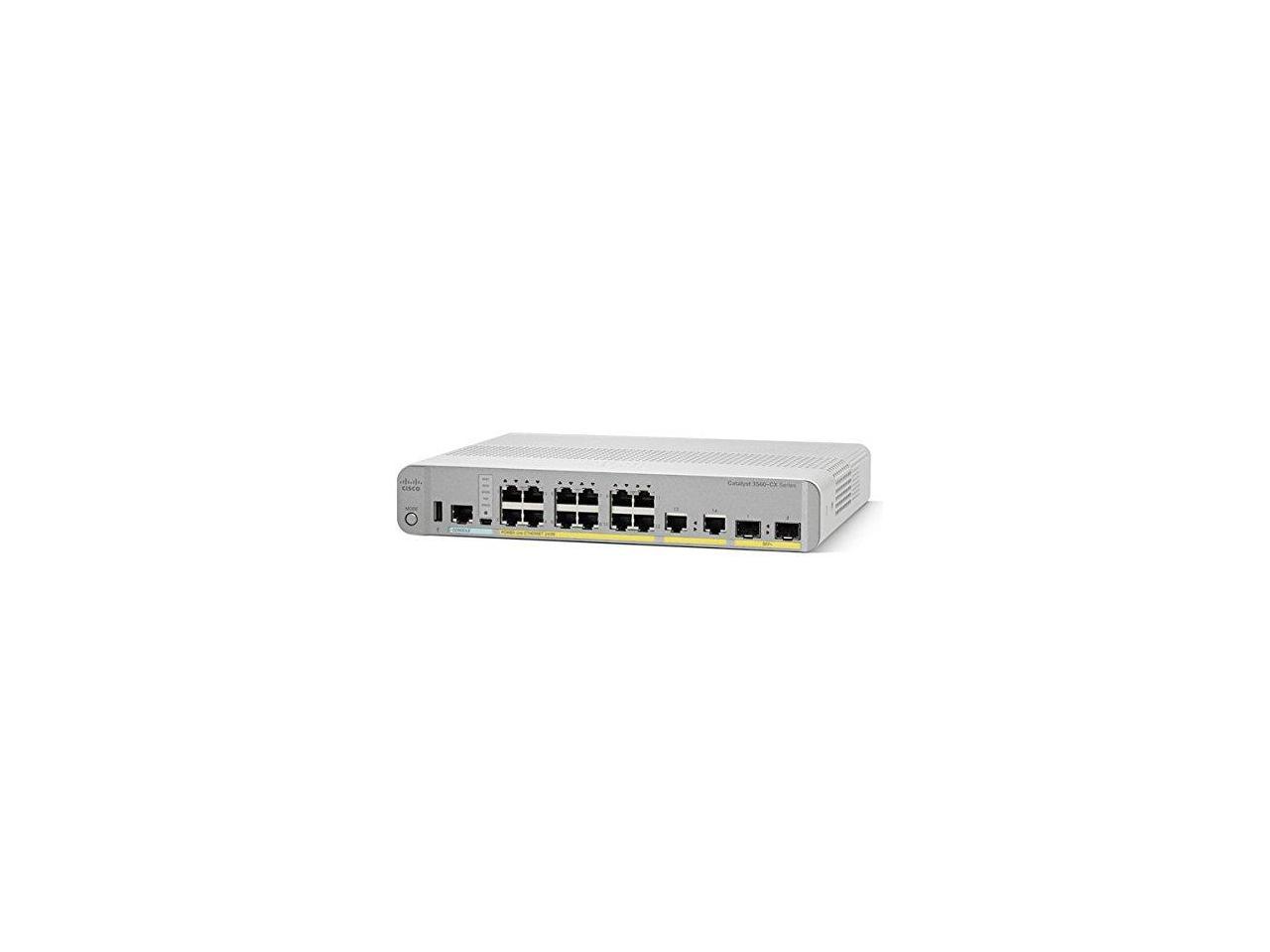 CISCO Catalyst 3560-CX WS-C3560CX-8PT-S Managed PD PSE Switch 8 GE PoE+, Uplinks: 2 x 1G Copper (Cisco UPOE Powered Input), IP Base