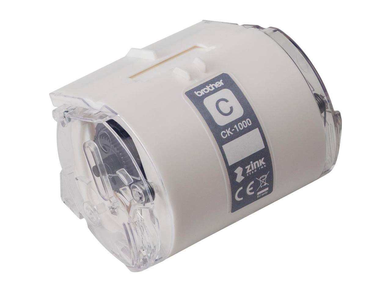 Brother Genuine CK-1000 ~ 2 (1.97") 50 mm wide x 6.5 ft. (2 m) Cleaning Roll for Brother VC-500W Label and Photo Printers - For Printer - White