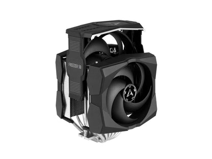 Arctic ACFRE00080A Freezer 50 (incl. A-RGB Controller) - Multi Compatible Dual Tower CPU Cooler with A-RGB CPU Cooler for AMD