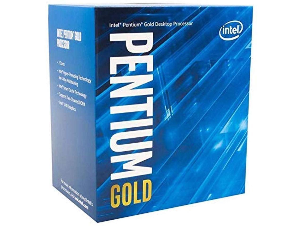 Intel Pentium Gold G6400 - Pentium Gold Comet Lake Dual-Core 4.0 GHz LGA 1200 58W Intel UHD Graphics 610 Desktop Processor - BX80701G6400