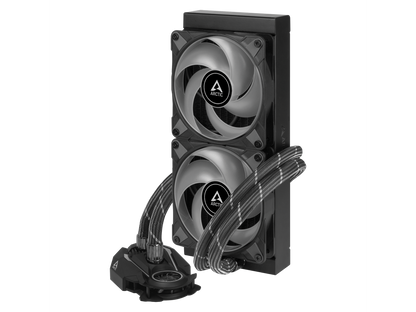 ARCTIC ACFRE00098A Liquid Freezer II 240 RGB - Multi-Compatible All-in-one CPU AIO Water Cooler with RGB, Compatible with Intel & AMD, efficient PWM-Controlled Pump, Fan Speed: 200-1800 RPM - Black