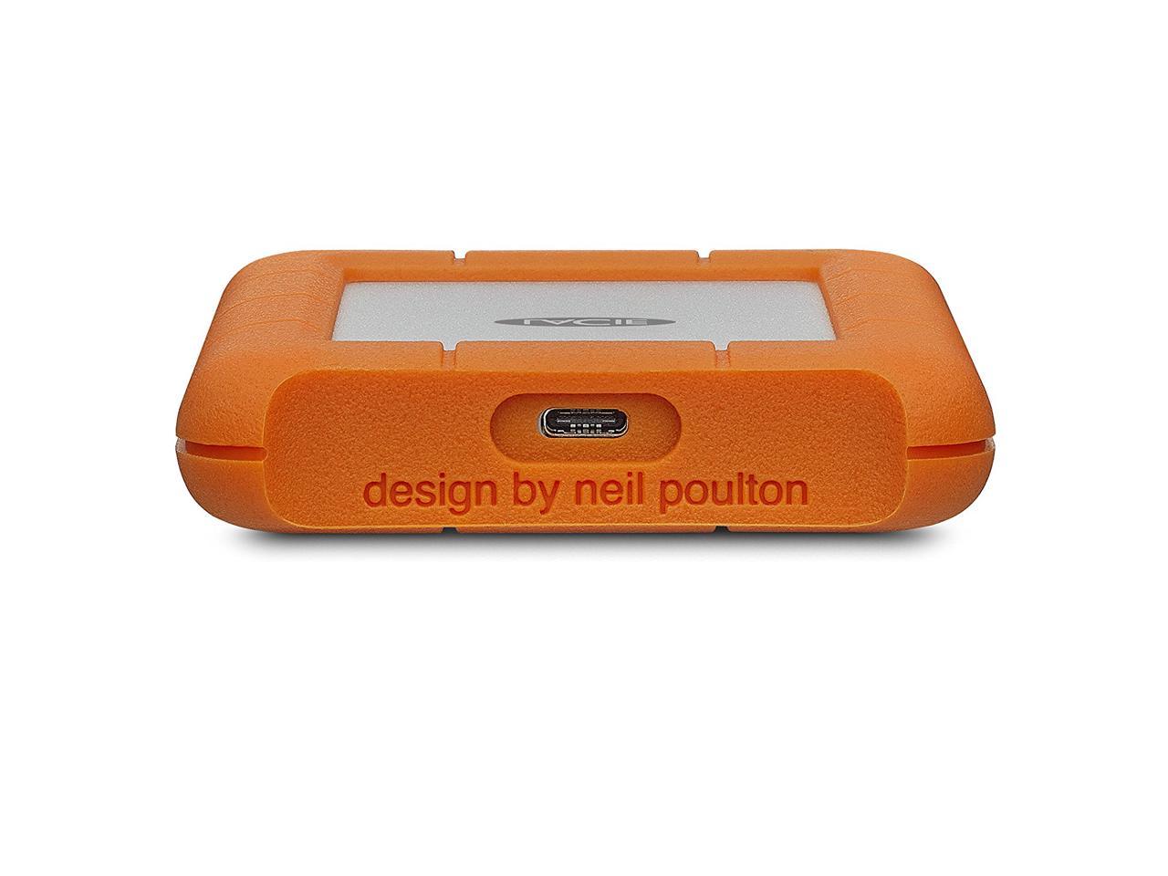 LaCie Rugged USB-C and USB 3.0 2TB Portable Hard Drive - STFR2000800