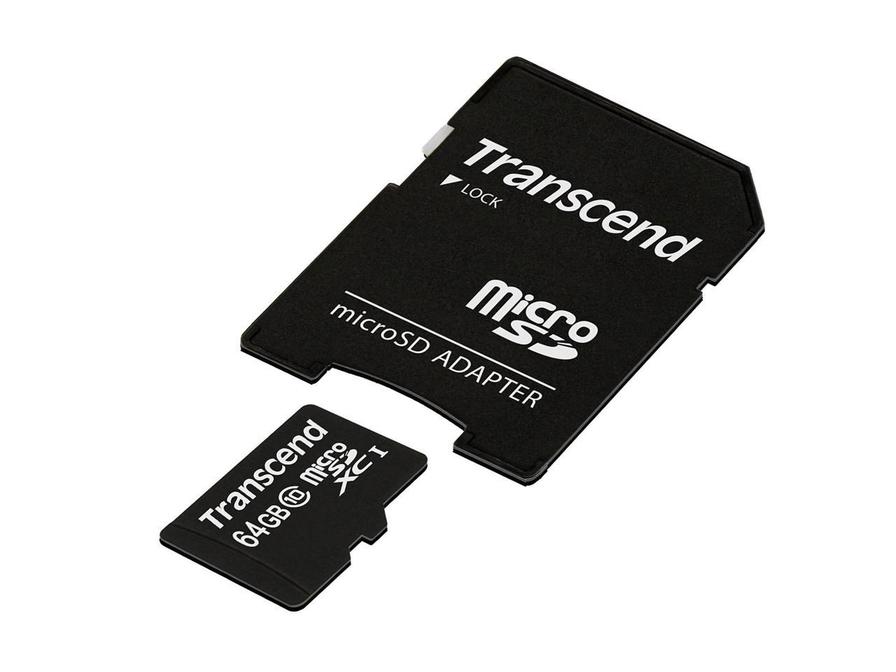 64GB Transcend High Endurance MicroSDXC Card CL10 w/SD Adapter