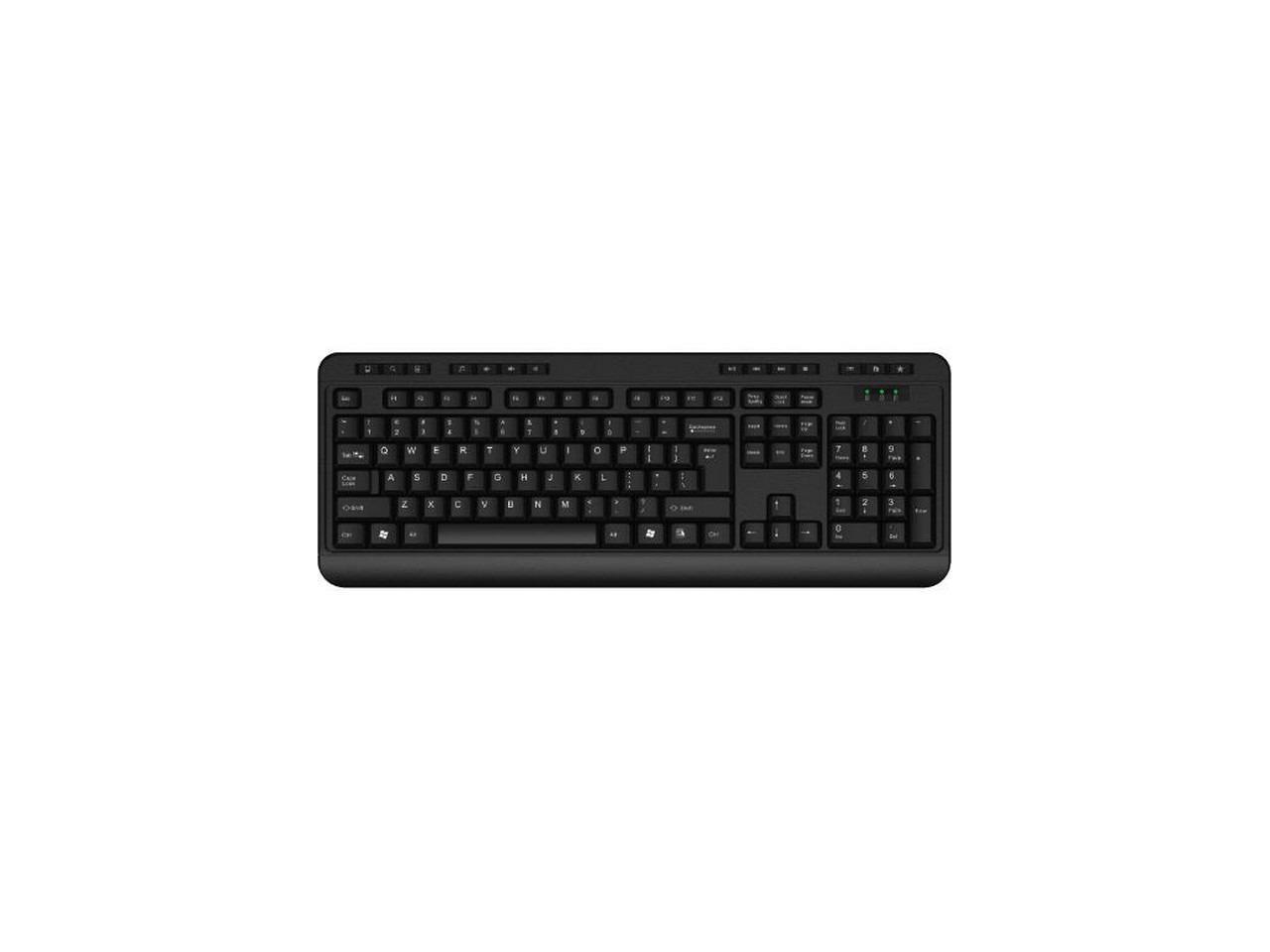 DESKTOP MULTIMEDIA PS/2 BLACK KEYBOARD - AKB-132PB