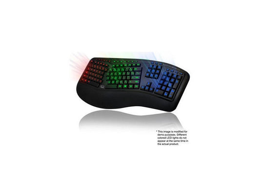 3COLORS ILLUMINATED 2X USB KEYBOARD - AKB-150EB