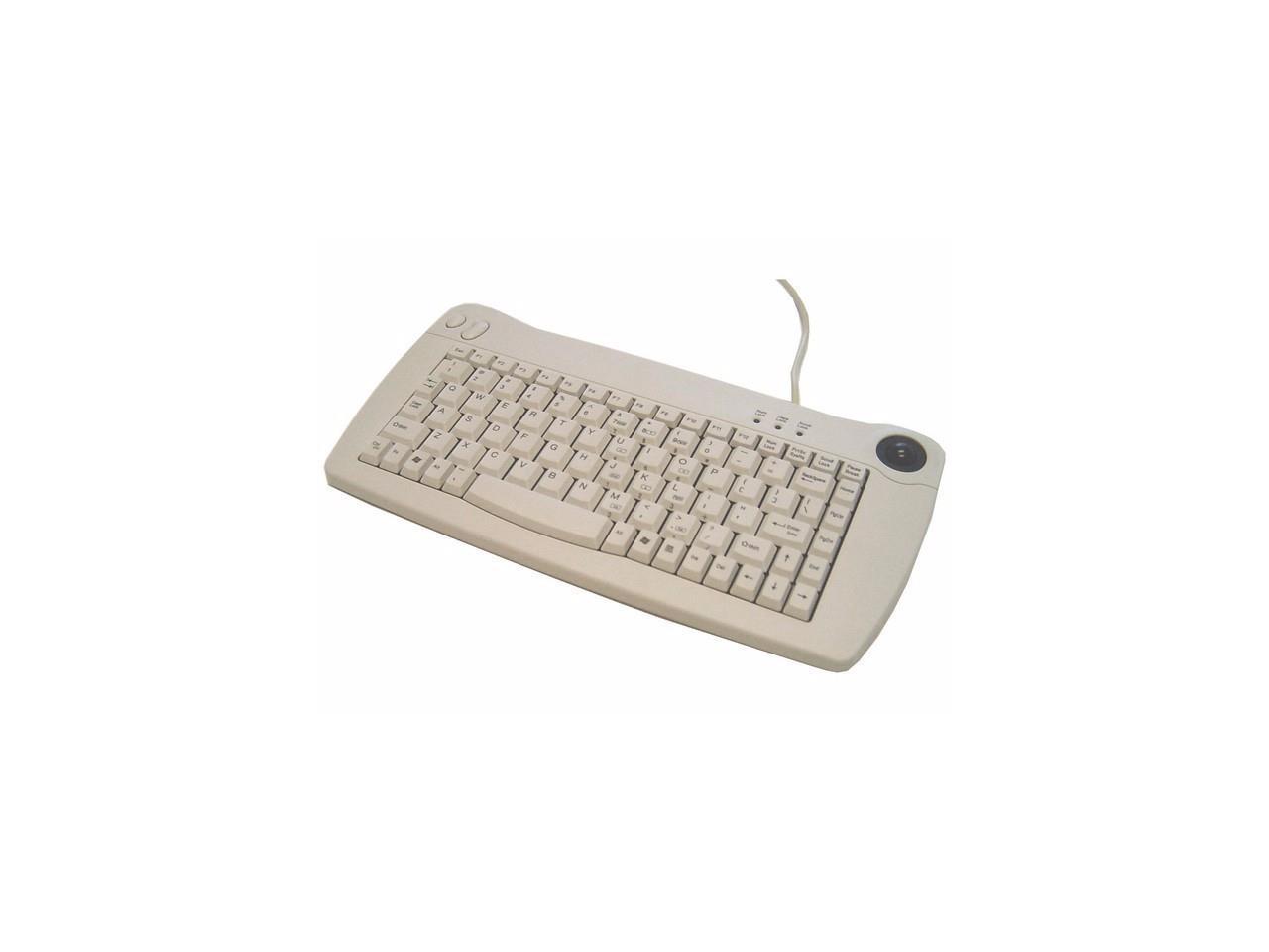 Mini Usb Keyboard With Trackball (White) - ACK-5010UW