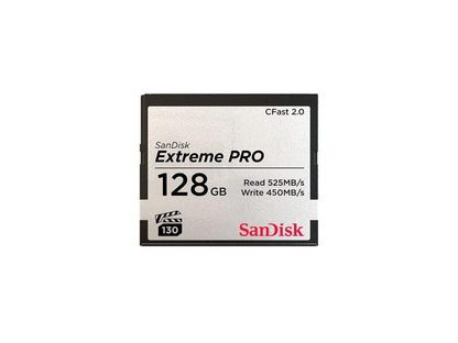 SanDisk - SDCFSP-128G-A46D - SanDisk Extreme Pro 128 GB CFast Card - 525 MB/s Read - 450 MB/s Write - Lifetime Warranty