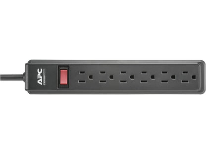 APC PZ62B Power Strip 6 Outlets 2.0 Feet Cord 120V - Black
