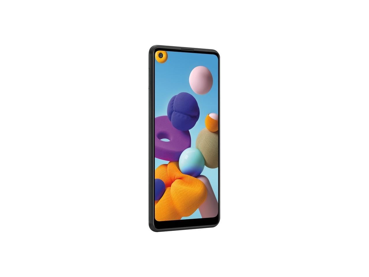 Samsung Galaxy A21 Factory Unlocked Android Cell Phone, US Version Smartphone, 32GB Storage, Long-Lasting Battery, 6.5" Infinity Display, Quad Camera, Black