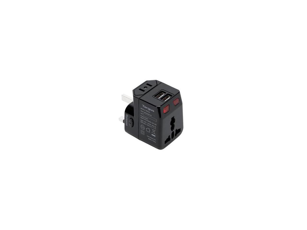 Targus World Travel Power Adapter with Dual USB Charging Ports - APK032US