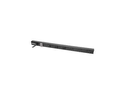 Tripp Lite Power Strip Right-Angle 5-15R 6 Outlet 8ft Cord 5-15P 24in Black