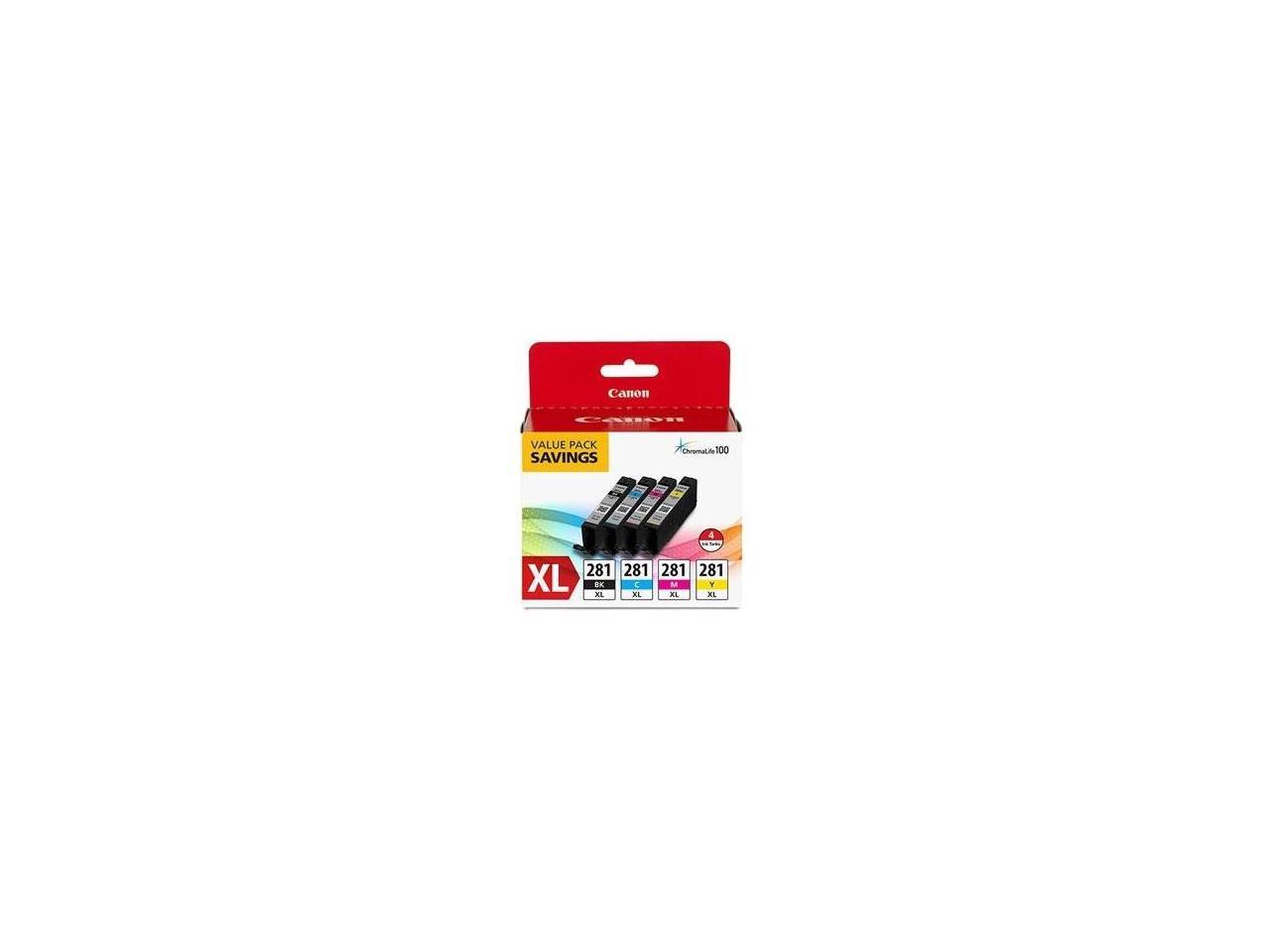 Canon CLI-281 XL High Yield Ink Cartridge - Combo Pack - Black/Cyan/Magenta/Yellow
