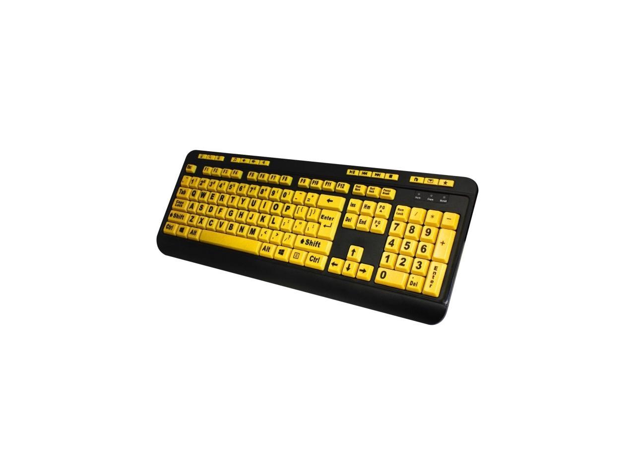 ADESSO INC. AKB-132UY 4X Print Hi Contrast Kyb