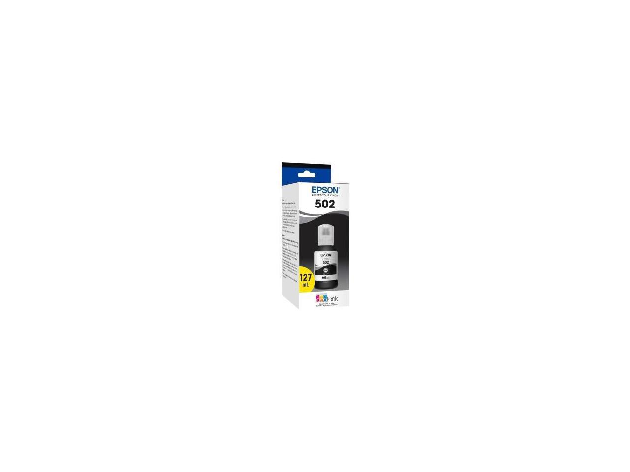 Epson T502 Black T502 EcoTank Black Auto-Stop Ink Bottle (et-2700 et-2750 et-3700 et-3750 et-4750) Ink