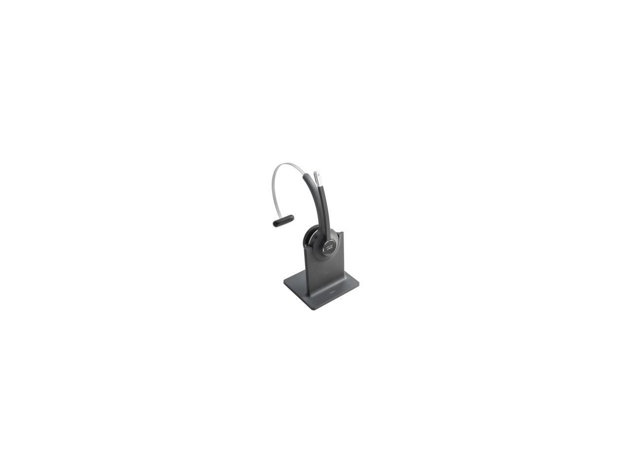 Cisco - CP-HS-WL-561-S-US= - Cisco 561 Headset - Mono - Wireless - DECT 6.0 - 300 ft48 kHz - Over-the-head - Monaural -