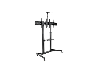 Tripp Lite Dual Screen Mobile TV Floor Stand Cart Height-Adjustable 35-45in