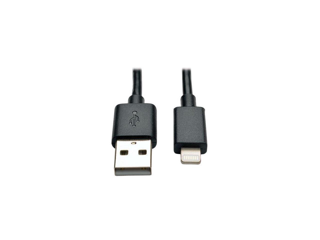 Tripp Lite M100-10N-BK-10 Black MFi Certified Lightning to USB Cable Sync Charge Apple iPhone iPod iPad 10pc