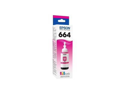 Epson T664, Magenta Ink Bottle - Inkjet - Magenta - 6500 Pages