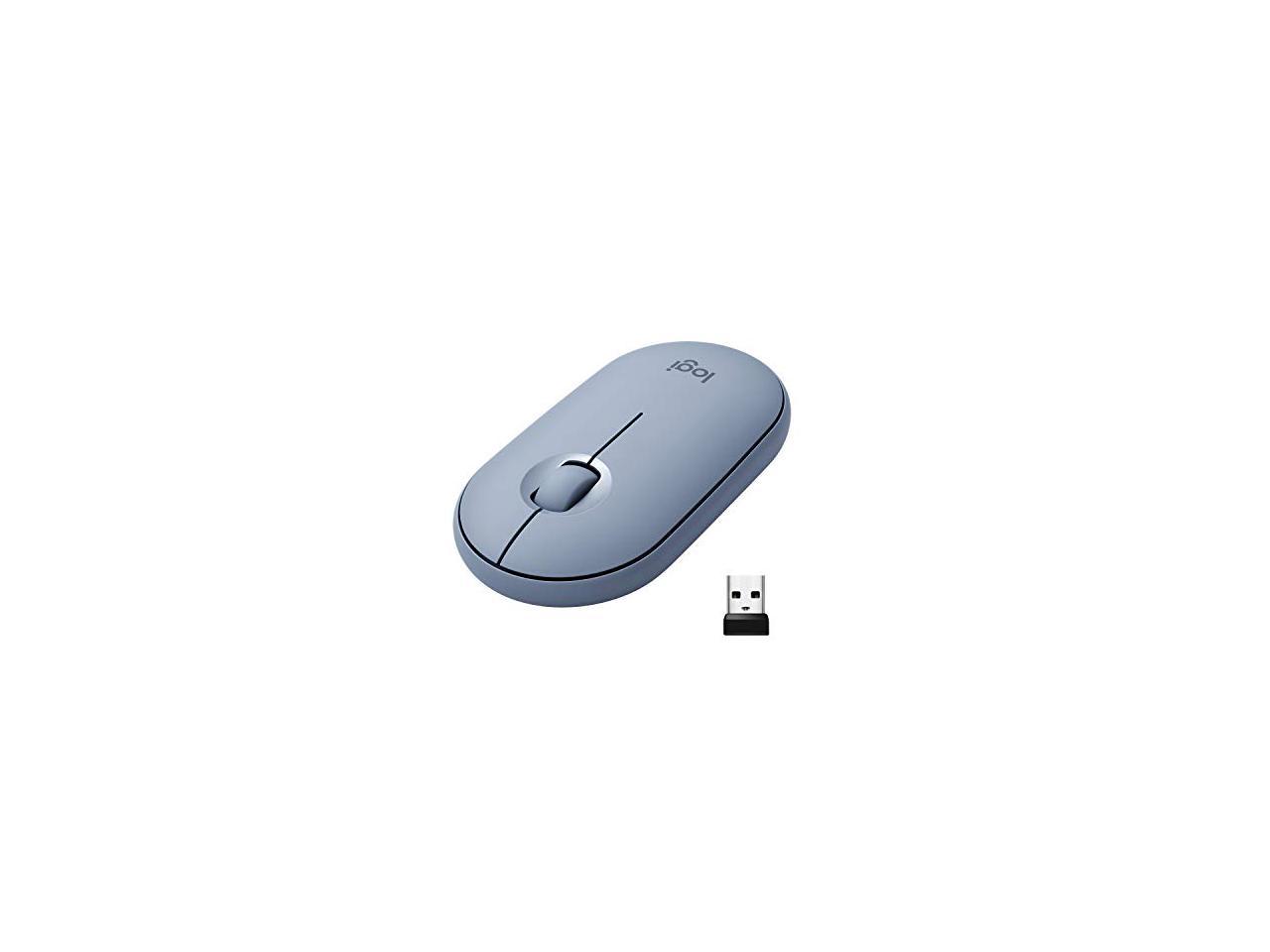 Logitech PEBBLE M350 910-005773 Blue Grey 3 Buttons 1 x Wheel Dual (RF / Bluetooth Wireless) Optical 1000 dpi Mouse