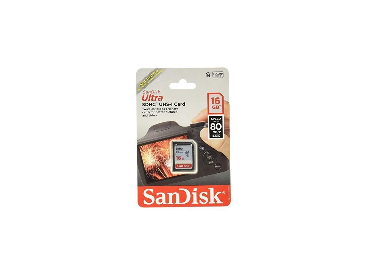 SanDisk Ultra 16 GB Class 10/UHS-I SDHC SDSDUNC016GAN6IN