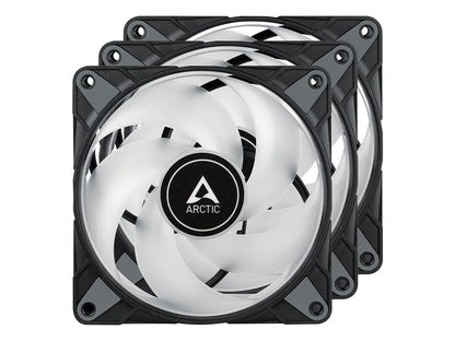 ARCTIC ACFAN00232A P12 PWM PST A-RGB (3 Pack) 120 mm PWM case Fan Optimized for Static Pressure 2000 RPM 3 pin Black