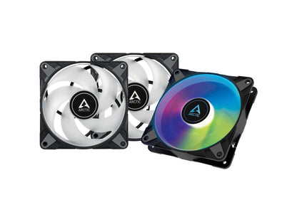 ARCTIC ACFAN00232A P12 PWM PST A-RGB (3 Pack) 120 mm PWM case Fan Optimized for Static Pressure 2000 RPM 3 pin Black