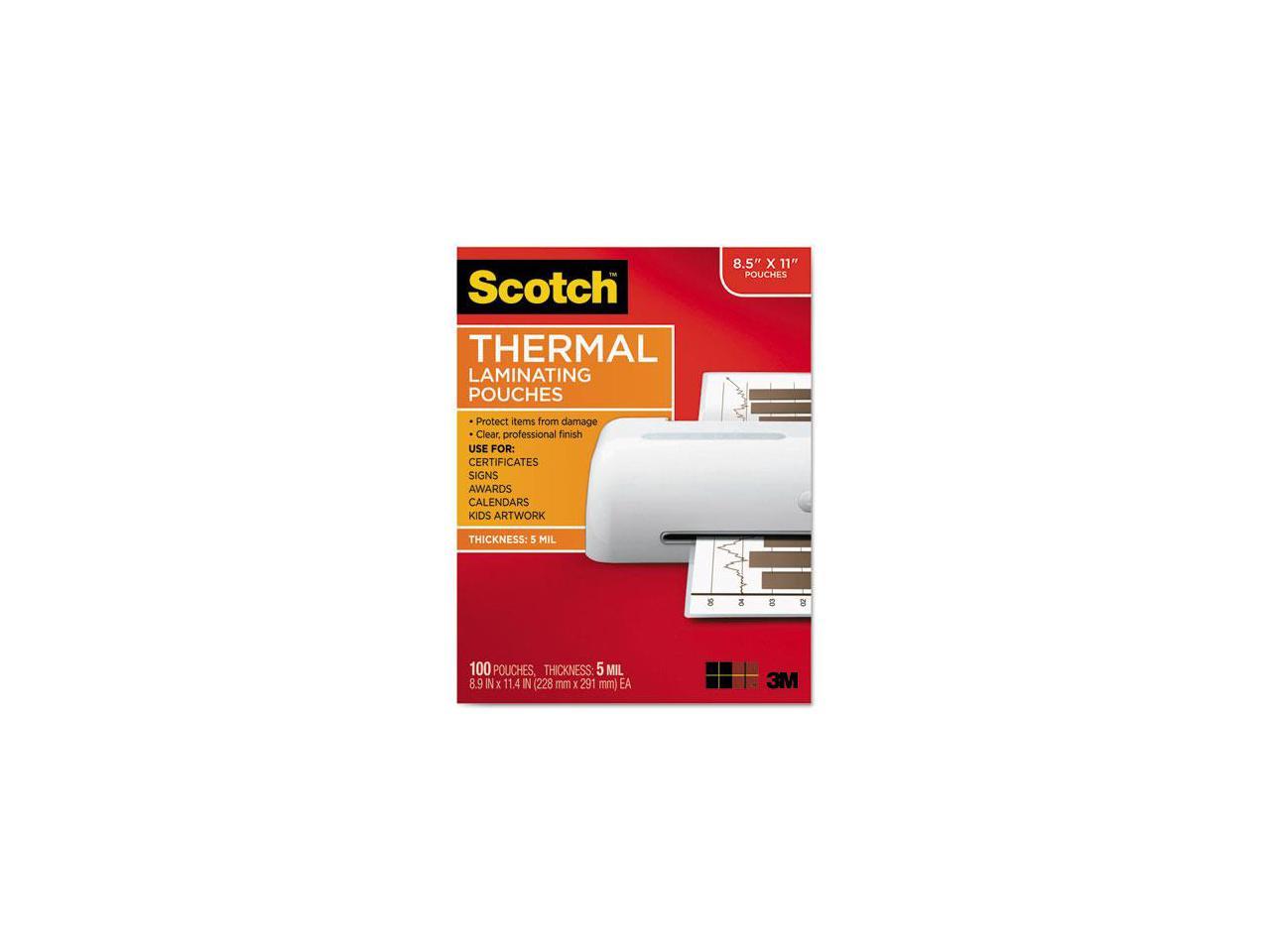 TP5854100 3M Letter Size Thermal Laminating Pouches, 5 mil, 100/Pack