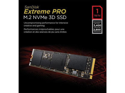 SanDisk Extreme PRO M.2 PCIe NVMe 3D 1TB Internal Solid State Drive (SDSSDXPM2-1T00-G25)