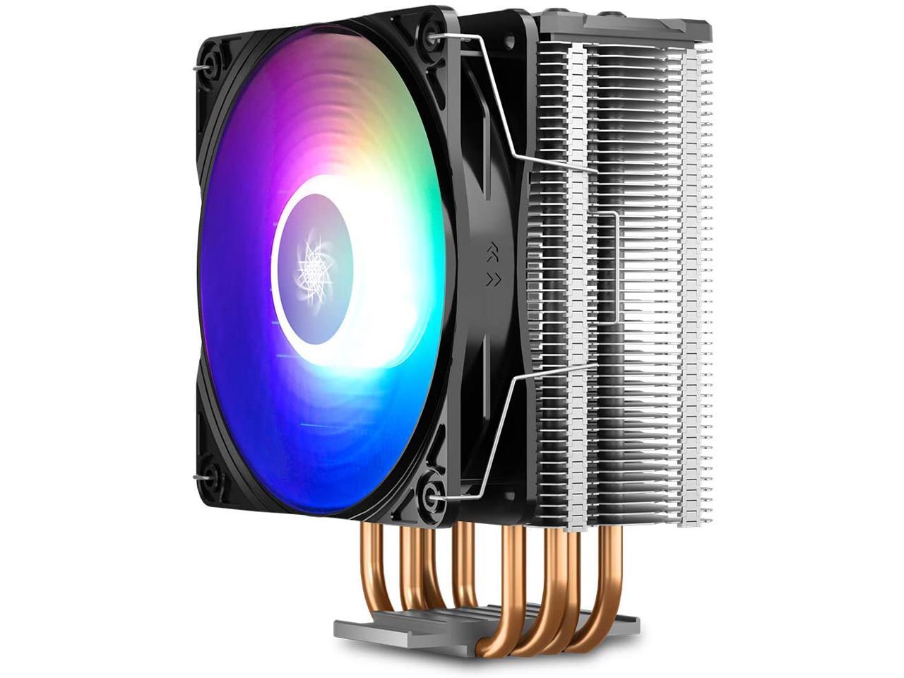 DEEPCOOL GAMMAXX GT A-RGB CPU Cooler w/ RGB Controller - 4 shaped Heatpipes, 120mm Addressable RGB PWM Fan