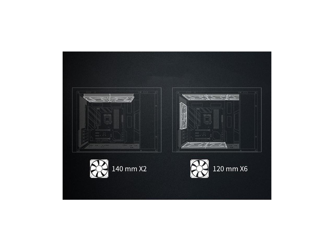 ASUS AP201 Type-C Airflow-focused Micro-ATX,Mini-ITX Computer Case, Support 360/280 Liquid Cooling - Black