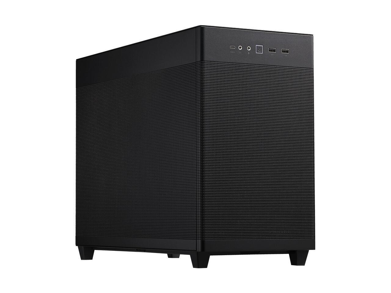 ASUS AP201 Type-C Airflow-focused Micro-ATX,Mini-ITX Computer Case, Support 360/280 Liquid Cooling - Black