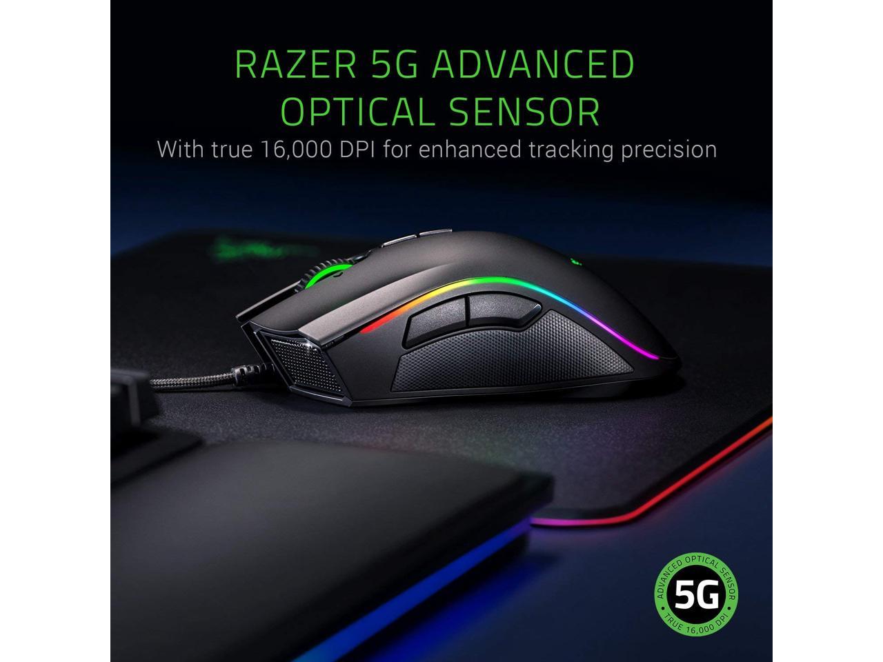 Razer Mamba Elite Advanced Ergonomics Gaming Mouse - 16,000 DPI Optical Sensor