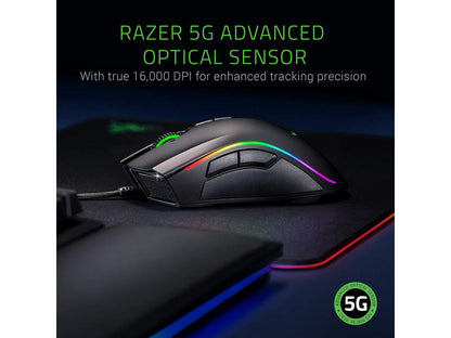 Razer Mamba Elite Advanced Ergonomics Gaming Mouse - 16,000 DPI Optical Sensor