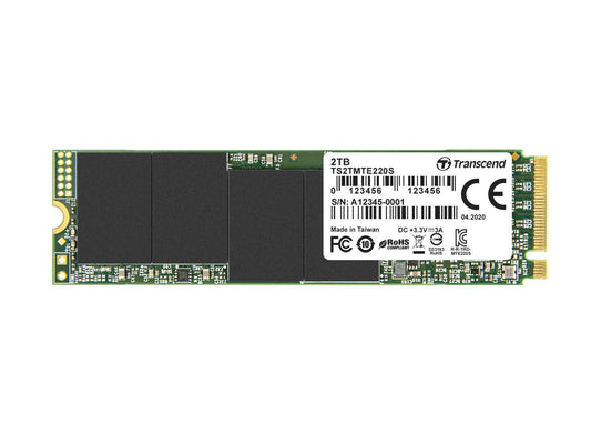 2TB Transcend NVMe PCIe Gen3x4 M.2 2280 3D TLC SSD 220S