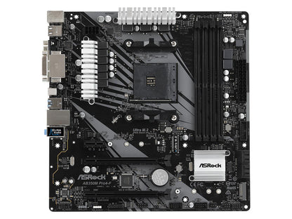 Asrock AB350M PRO4-F Socket AM4 Micro ATX Motherboard
