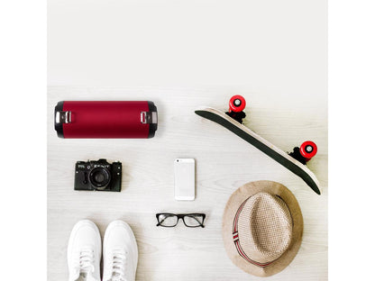 NGS 20W Portable Wireless TWS & BT Speaker with USB/SD/AUX IN - Roller Tempo, Red