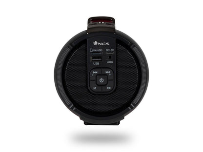 NGS 20W Portable Wireless TWS & BT Speaker with USB/SD/AUX IN - Roller Tempo, Red