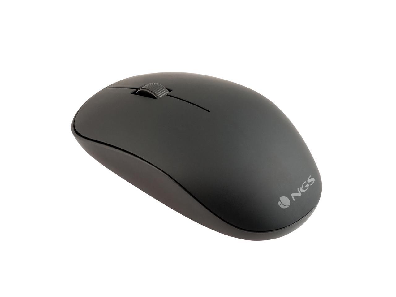 NGS 2.4GhZ Wireless Optical Mouse, Easy Alpha - Black
