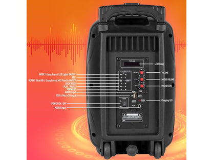 NGS 30W Portable Wireless BT Speaker with Trolley - Wild Samba