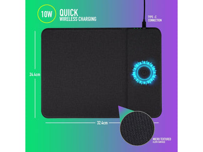 NGS Wireless Charging Mousepad for Qi-compatible Mice and Mobile Phones - Pier